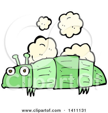Clipart of a Cartoon Bug - Royalty Free Vector Illustration by lineartestpilot