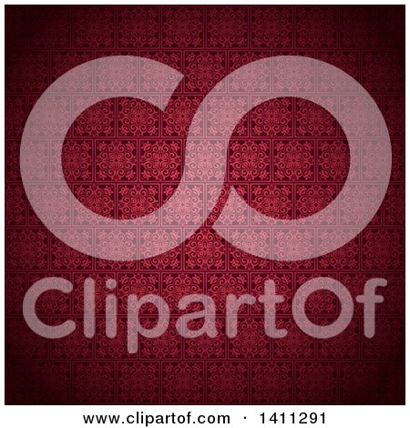 Clipart of a Background of Ornate Tiles - Royalty Free Vector Illustration by KJ Pargeter
