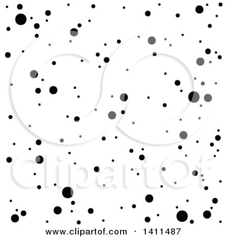 Clipart of a Black and White Christmas Snow Icon - Royalty Free Vector Illustration by dero