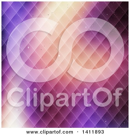 Clipart of a Background of Diamonds and Abstract Colors - Royalty Free Vector Illustration by KJ Pargeter