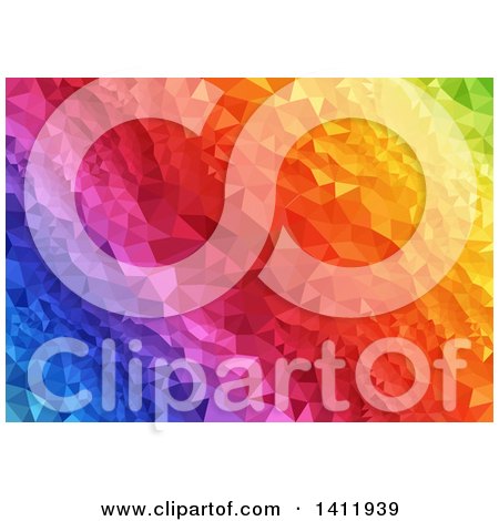 Clipart of a Background of Abstract Colorful Waves - Royalty Free Vector Illustration by dero