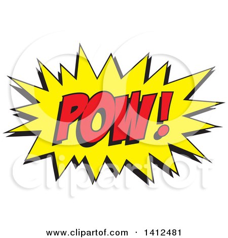 Clipart of a POW Comic Sound Balloon - Royalty Free Vector Illustration by Johnny Sajem