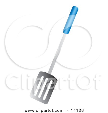Blue Handled Kitchen Spatula Food Clipart Illustration by Rasmussen Images
