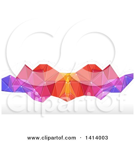 Clipart of a Background of Geometric Waves on Shaded White - Royalty Free Vector Illustration by dero