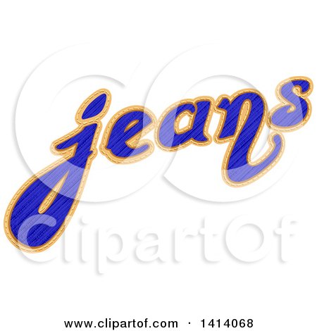Clipart of the Word Jeans - Royalty Free Vector Illustration by BNP Design Studio