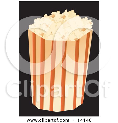 Bag of Movie Popcorn Food Clipart Illustration by Rasmussen Images