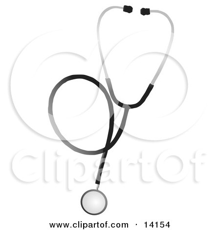 Black and Chrome Stethoscope Clipart Illustration by Rasmussen Images