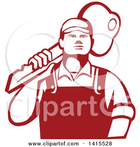 Clipart of a Cartoon Male Locksmith Carrying a Giant Gold Key over His Shoulder - Royalty Free Vector Illustration by patrimonio