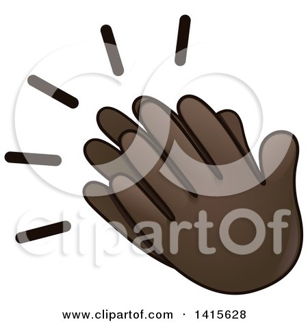Clipart of a Pair of Clapping Emoji Hands - Royalty Free Vector Illustration by yayayoyo