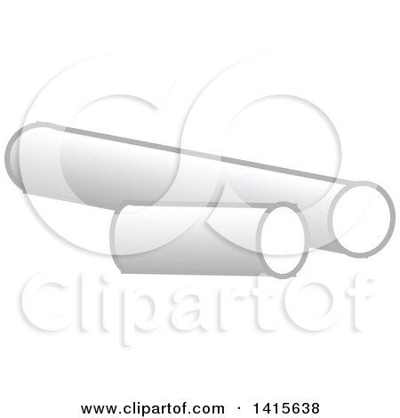 Clipart of Pieces of White Chalk - Royalty Free Vector Illustration by Pushkin