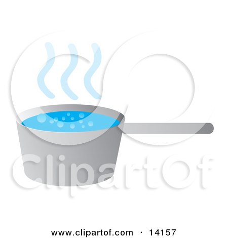 Hot Water Boiling in a Pot Food Clipart Illustration by Rasmussen Images