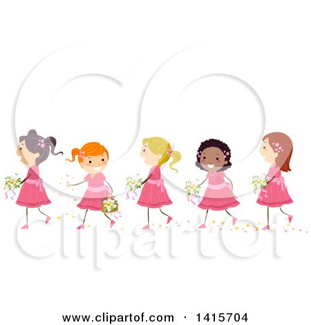https://images.clipartof.com/small/1415704-Clipart-Of-A-Line-Of-Flower-Girls-In-Pink-Dresses-Royalty-Free-Vector-Illustration.jpg