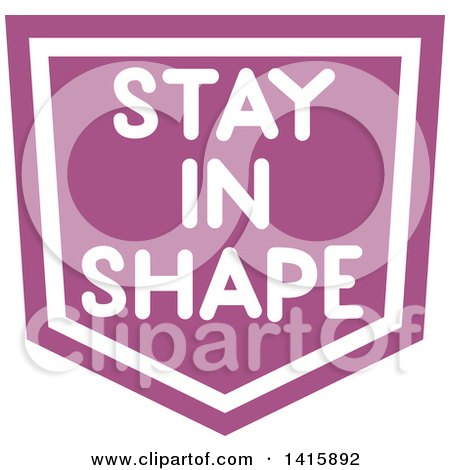 Clipart of a Fitness Icon with Stay in Shape Text - Royalty Free Vector Illustration by BNP Design Studio
