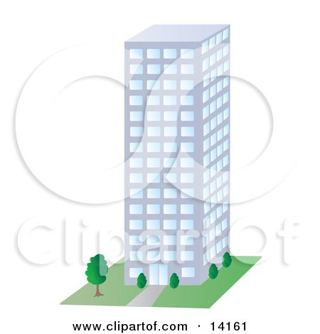 City Building Clipart Illustration by Rasmussen Images
