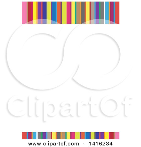 Clipart of a Letterhead Design with Colorful Stripes - Royalty Free Vector Illustration by KJ Pargeter