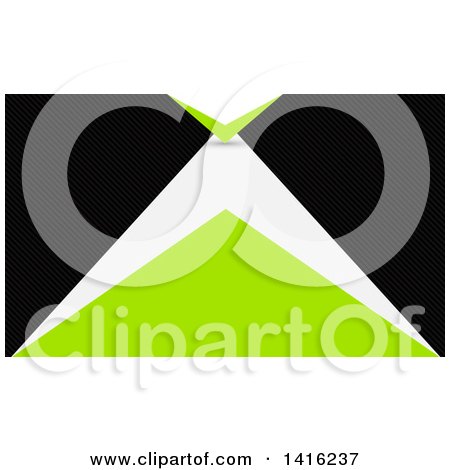 Clipart of a Green Black and White Business Card Design or Website Background - Royalty Free Vector Illustration by KJ Pargeter