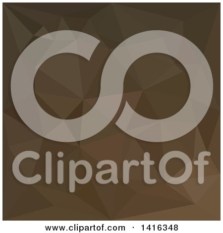 Clipart of a Low Poly Abstract Geometric Background in Blast off Bronze - Royalty Free Vector Illustration by patrimonio