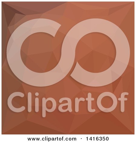 Clipart of a Low Poly Abstract Geometric Background in Burnt Orange - Royalty Free Vector Illustration by patrimonio
