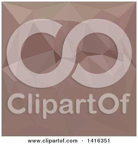 Clipart of a Low Poly Abstract Geometric Background in Copper Rose - Royalty Free Vector Illustration by patrimonio