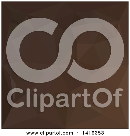Clipart of a Low Poly Abstract Geometric Background in Dark Puce Brown - Royalty Free Vector Illustration by patrimonio