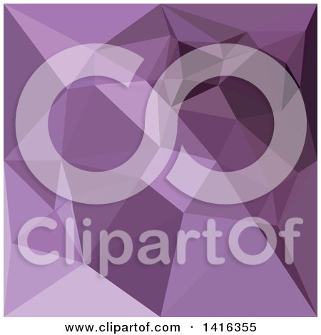 Clipart of a Low Poly Abstract Geometric Background in African Violet - Royalty Free Vector Illustration by patrimonio