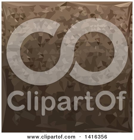 Clipart of a Low Poly Abstract Geometric Background in Brass Camo - Royalty Free Vector Illustration by patrimonio