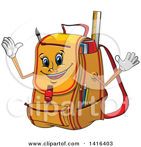 Clipart of a Backpack - Royalty Free Vector Illustration by Vector Tradition SM