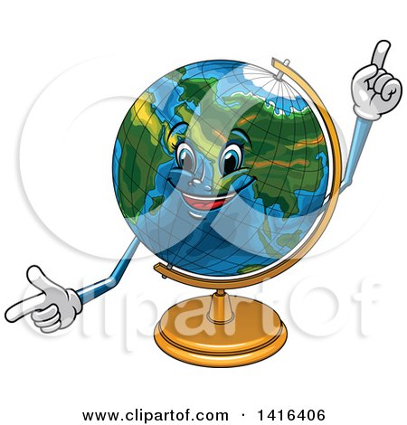Clipart of a Desk Globe - Royalty Free Vector Illustration by Vector Tradition SM
