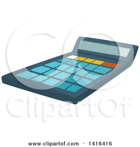 Clipart of a Calculator - Royalty Free Vector Illustration by Vector Tradition SM