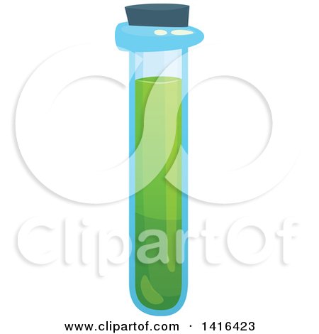 Clipart of a Test Tube - Royalty Free Vector Illustration by Vector Tradition SM