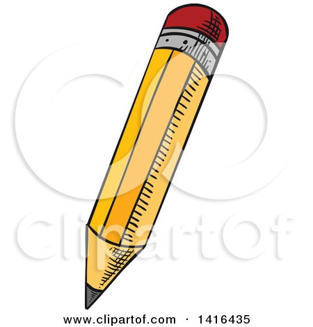 Clipart of a Sketched Pencil - Royalty Free Vector Illustration by Vector Tradition SM