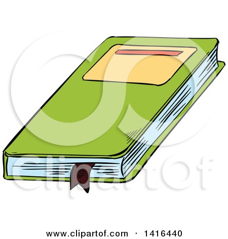 Clipart of a Sketched Book - Royalty Free Vector Illustration by Vector Tradition SM