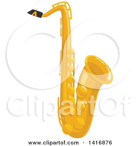 Clipart of a Saxophone - Royalty Free Vector Illustration by Vector Tradition SM