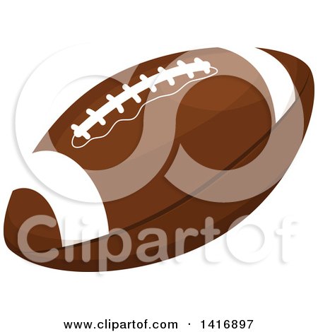 Clipart of a Brown American Football - Royalty Free Vector Illustration by Vector Tradition SM