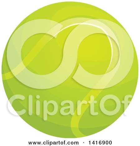 Clipart of a Tennis Ball - Royalty Free Vector Illustration by Vector Tradition SM
