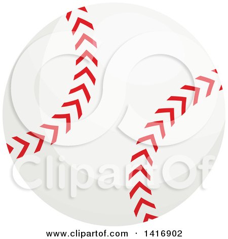 Clipart of a Baseball - Royalty Free Vector Illustration by Vector Tradition SM