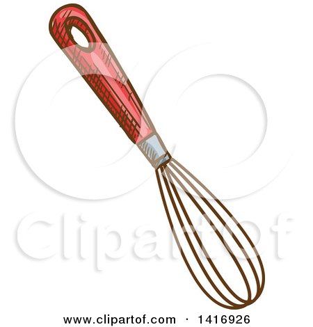 Clipart of a Sketched Whisk - Royalty Free Vector Illustration by Vector Tradition SM