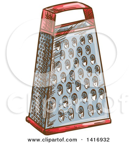 Clipart of a Sketched Grater - Royalty Free Vector Illustration by Vector Tradition SM