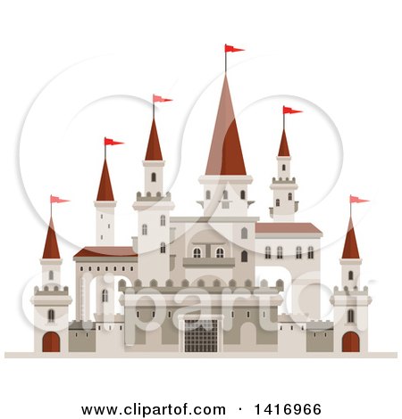 Clipart of a Castle - Royalty Free Vector Illustration by Vector Tradition SM