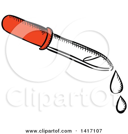 Clipart of a Sketched Dropper - Royalty Free Vector Illustration by Vector Tradition SM