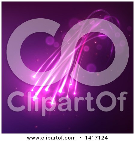 Clipart of a Background of Purple Lights - Royalty Free Vector Illustration by Vector Tradition SM