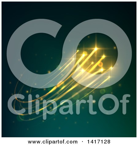 Clipart of a Background of Golden Lights - Royalty Free Vector Illustration by Vector Tradition SM