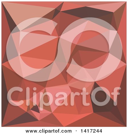 Clipart of a Low Poly Abstract Geometric Background in Deep Pink - Royalty Free Vector Illustration by patrimonio