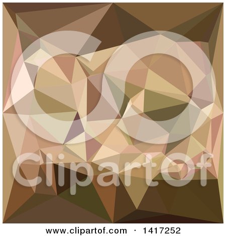 Clipart of a Low Poly Abstract Geometric Background in Burlywood - Royalty Free Vector Illustration by patrimonio
