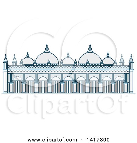Clipart of a Bangladesh Landmark, Star Mosque - Royalty Free Vector Illustration by Vector Tradition SM