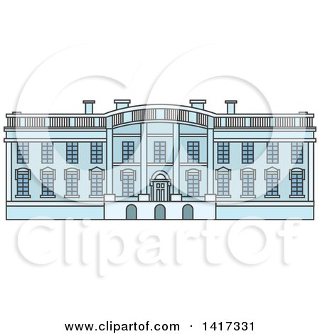 Clipart of a American Landmark, White House - Royalty Free Vector Illustration by Vector Tradition SM