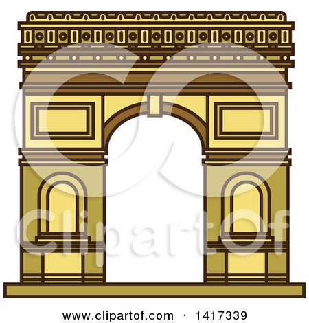 Clipart of a Landmark, Arch of Triumph - Royalty Free Vector Illustration by Vector Tradition SM