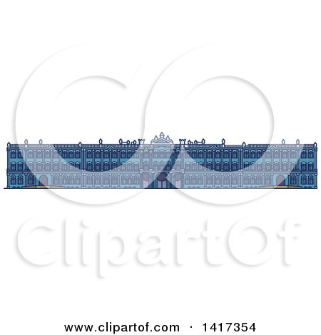 Clipart of a Russian Landmark, Winter Palace - Royalty Free Vector Illustration by Vector Tradition SM