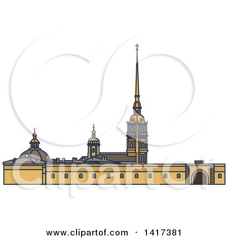 Clipart of a Russian Landmark, Palace Square - Royalty Free Vector Illustration by Vector Tradition SM