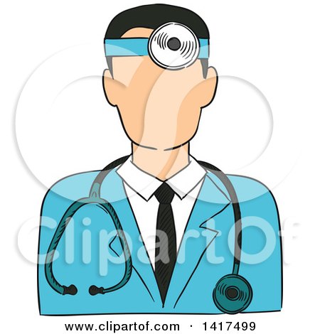 Clipart of a Male Doctor Avatar - Royalty Free Vector Illustration by Vector Tradition SM